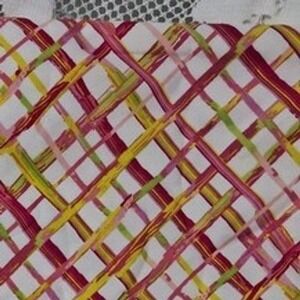 West Palm Katie Skoog Fabric Flamingo Plaid Print Cotton Sewing‎ Quilting 1 Yard